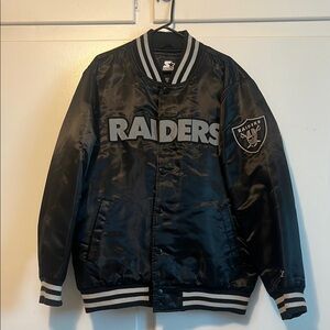 STARTER Black and Gray Bomber Jacket